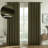 Dennan 100% Blackout Thermal Insulated Linen Drapes with Back Tab & Hooks-861268637-859381917