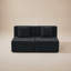  Chaise sans accoudoirs modulaire 35 po en chenille moderne, sans accoudoirs, siège d'appoint en mousse à compression et siège simple sans assemblage-860401621