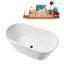 Baignoire autoportante et plateau 55 "avec drain interne Streamline-101413048