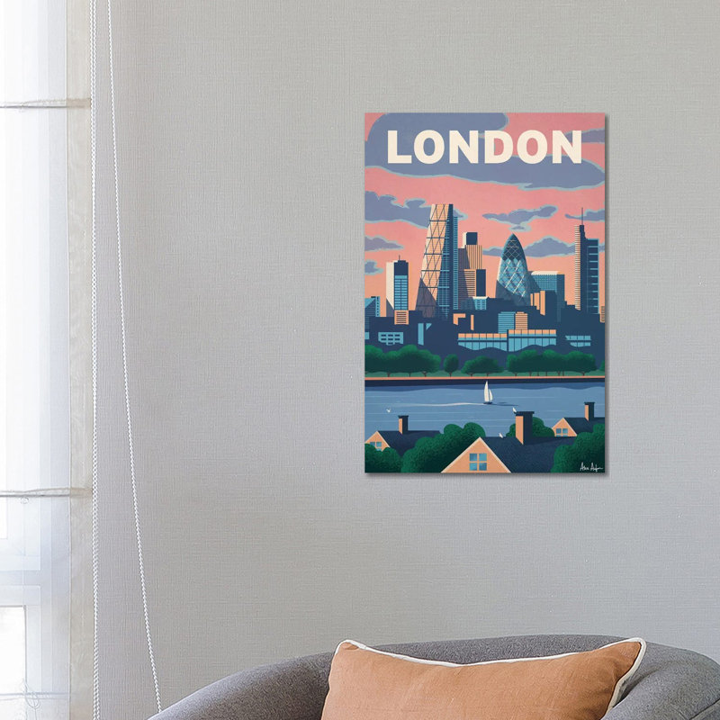 Modern London - Wrapped Canvas Print, 66.04 cm H x 45.72 cm W x 1.91 cm D