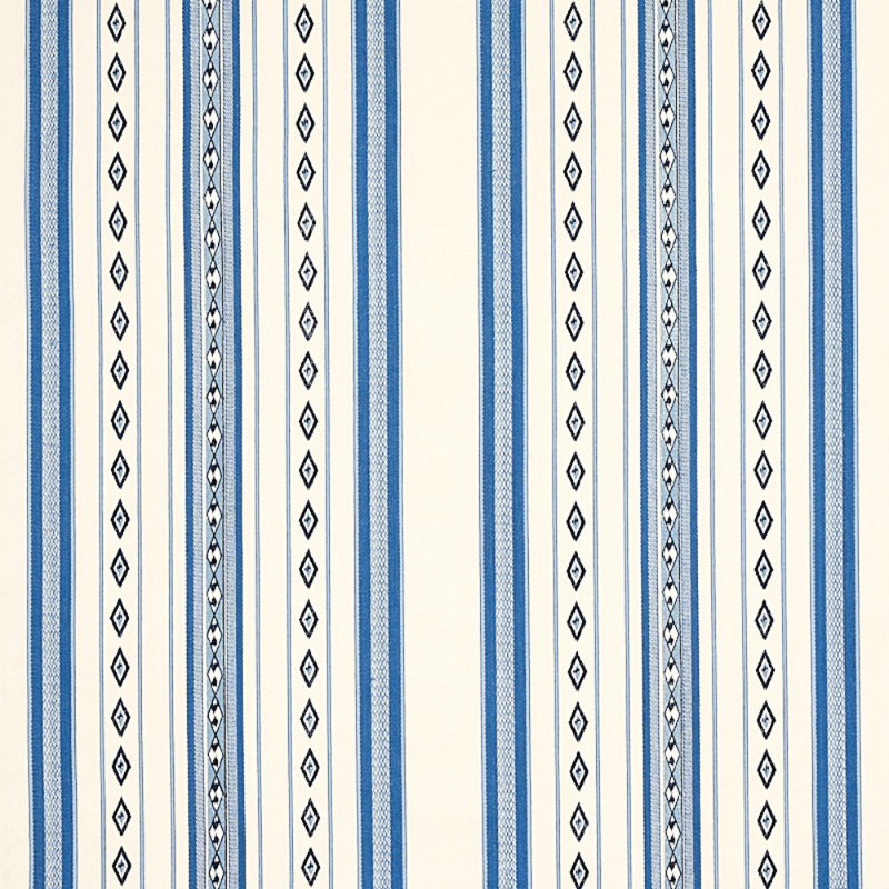 Tissu à rayures Dakota, Bleu