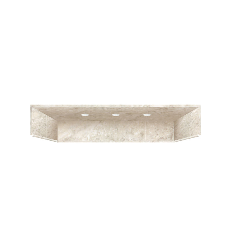 36'' W 60'' D Shower Base, Silver Mocha