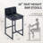Upholstered Low Back Bar & Counter Stool with Thickened Metal Frame for Kitchen Island-1139113603-1138928459-1138928463