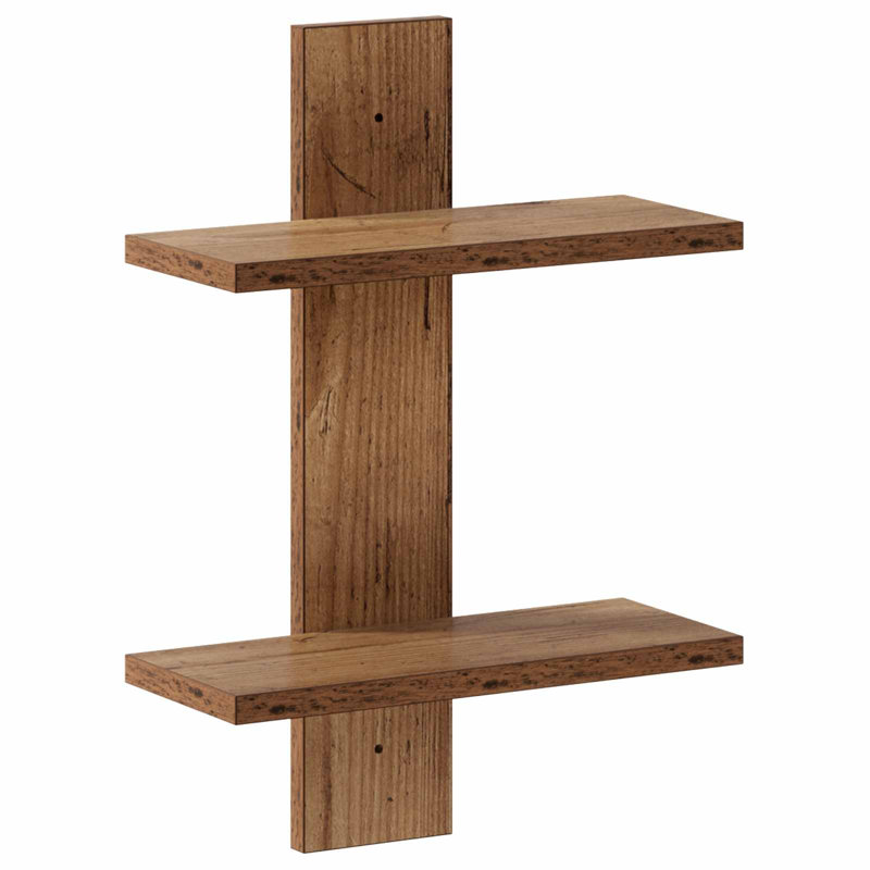 Engineered Wood Wall Shelf, Old Wood