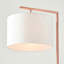 Lampe sur pied à DEL 60 po avec abat-jour tambour en tissu blanc Montage Modern, ampoule incluse-266565200-205855222