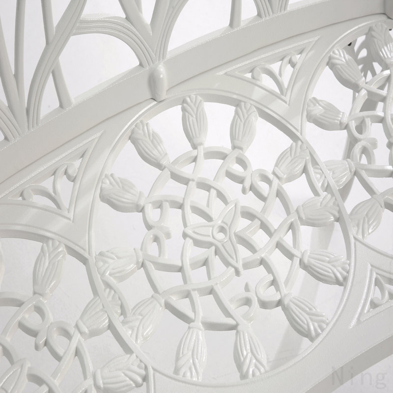 Banc en fonte d'aluminium, Blanc