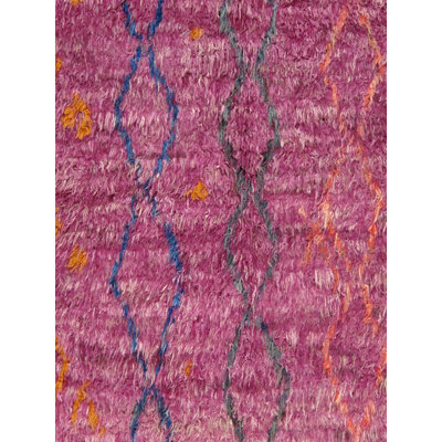 5'X8' Geometric Area Rug in Purple