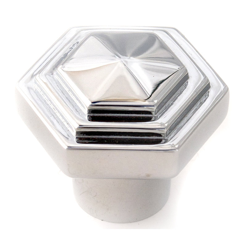 Geometric Knob, Polished Chrome
