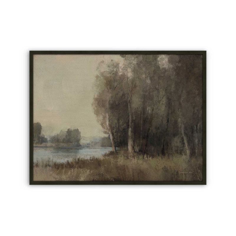 «Moody Landscape» par Danhui Nai, reproduction d'art, L 32 po x H 24 po, Noir, Impression encadrée