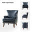 Fauteuil à oreilles en cuir 29,2 po Aviles-2105344364