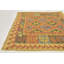 Tapis noué la orange/beige 3 pi 2 po x 3 pi aire en laine à la main one-of-kind Lorain