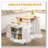 30" Multi-Level Kitchen Island with Rubberwood Top