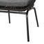 Chaise grise élégante, coussin hydrofuge, chaise moderne en fer robuste avec structure et housse de siège