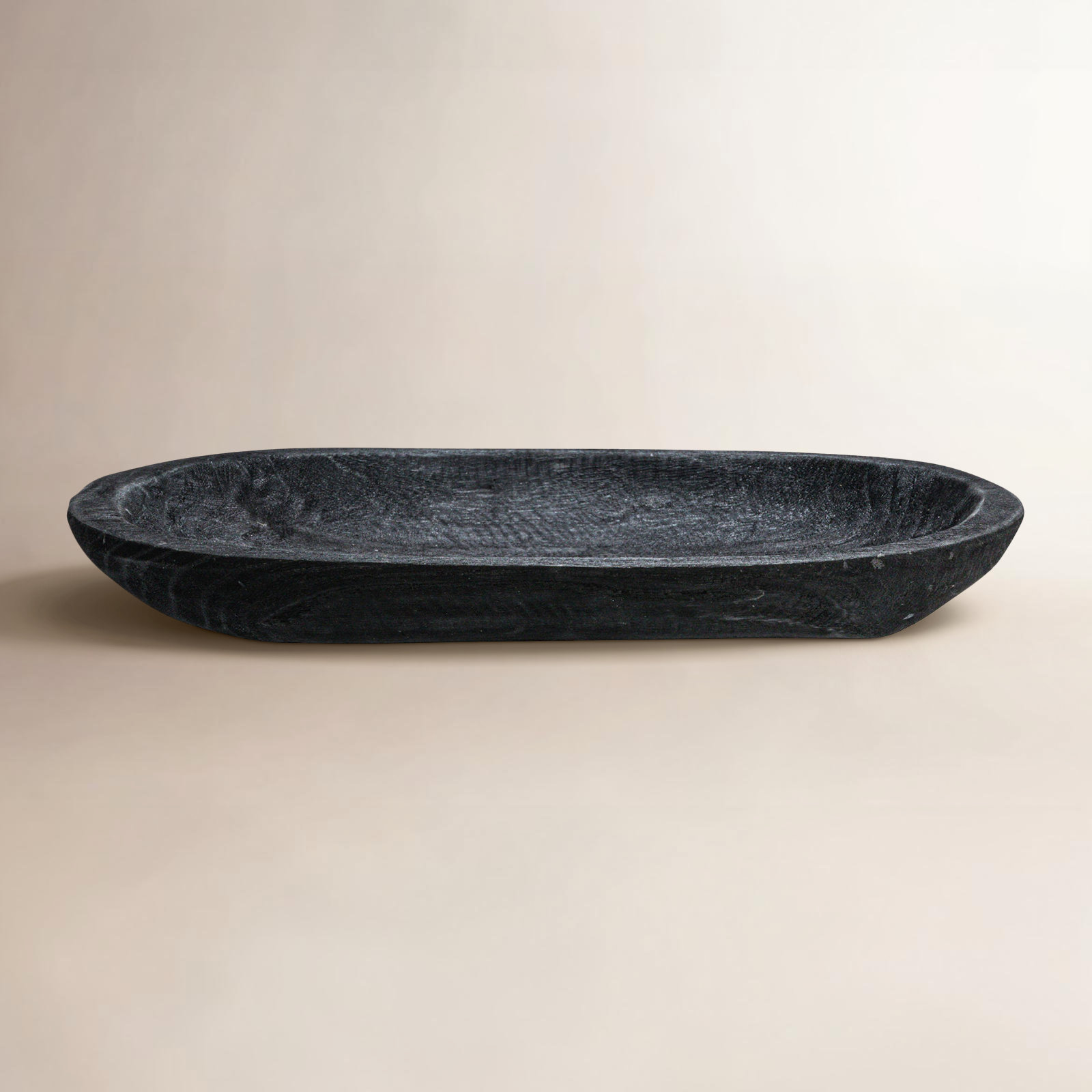 Kailyn Wood Decorative Bowl 1, Black, 2"H x 14.5"W x 10.25"D