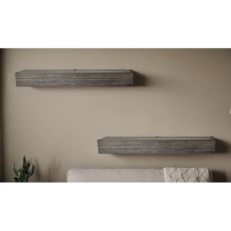 Rayne Poplar Floating Shelves, 6" H x 29" W x 6" D