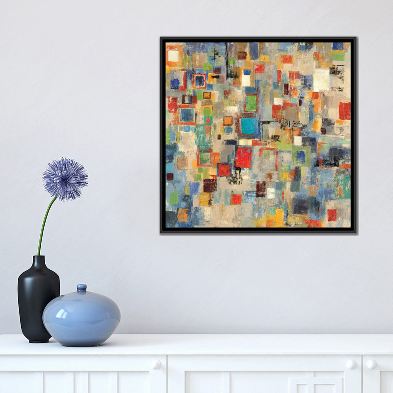 «Complexity», reproduction sur toile, H 18 po x l 18 po x P 1,5 po, Toile avec cadre noir, Pas de tapis