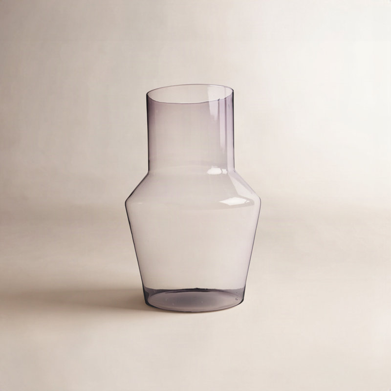Vase en verre recyclé Evie, H 15,75 po x l 11,02 po x P 11,02 po, Mauve