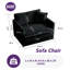Canapé en chenille de 41,5 po de style minimaliste moderne (2 coussins d'accoudoirs non inclus)-392805216