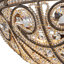 3-Light Drum Crystal Semi Flush Mount