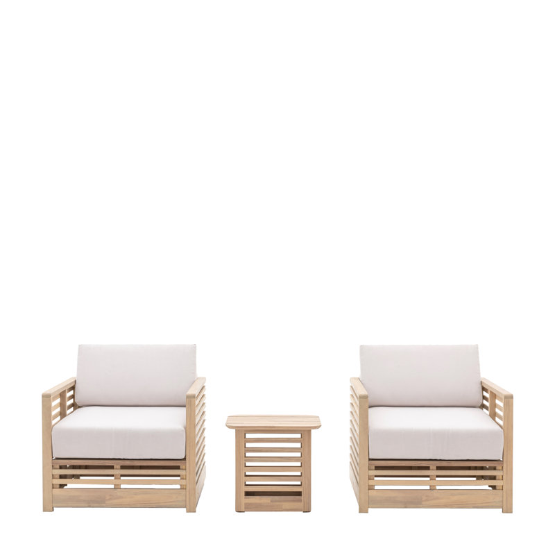 Wicker 2 - Person Garden Lounge Set with Cushions