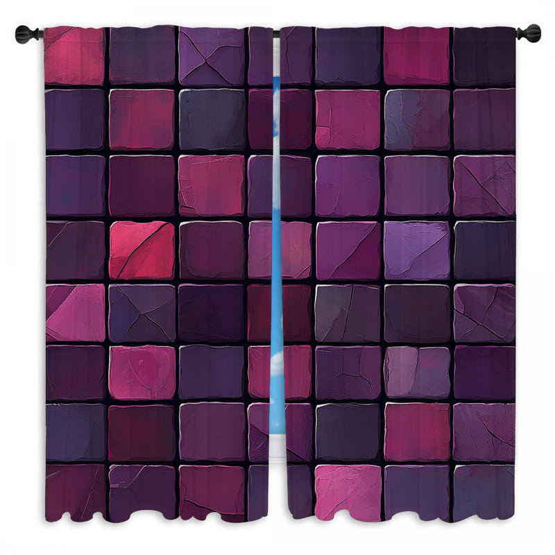 Carreaux de rideaux de mosaïque rideaux art déco - 2 panneaux, L 20 po x L 52 po