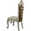 2 pièces de chaises de salle à manger caramel et perle antique - sophistiquées avec rembourrage en mousse et structure en bois d'hévéa