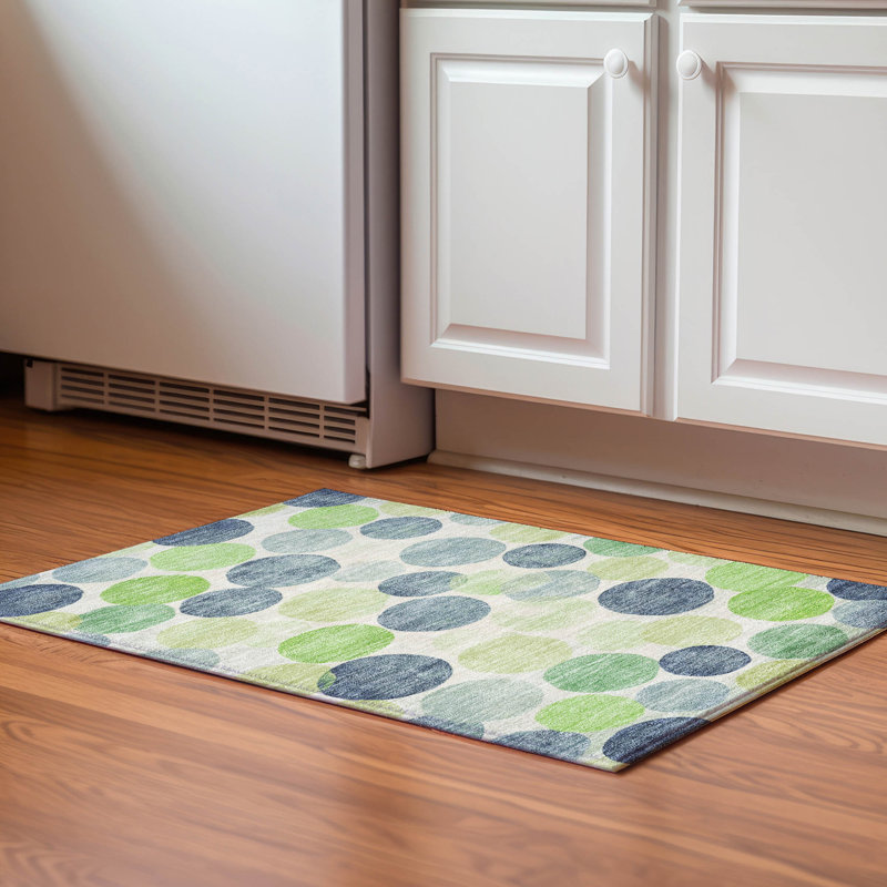 Tapis géométrique de qualité supérieure lavable à la machine Jakiyra AMF1898, Rectangle 1 pi 8 po x 2 pi 6 po