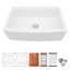 Évier de cuisine durable en céramique blanche avec station de travail compacte en porcelaine blanche durable 33 po x 21 po x 10 po