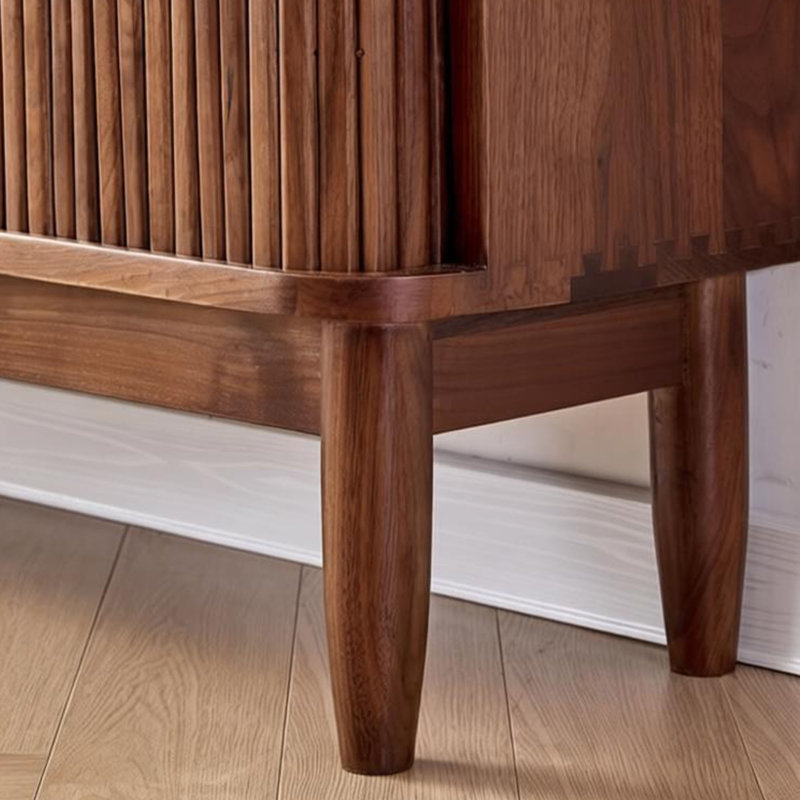 Buffet de rangement rétro et simple en bois massif, H 31,88 po x l 47,24 po x P 13,77 po
