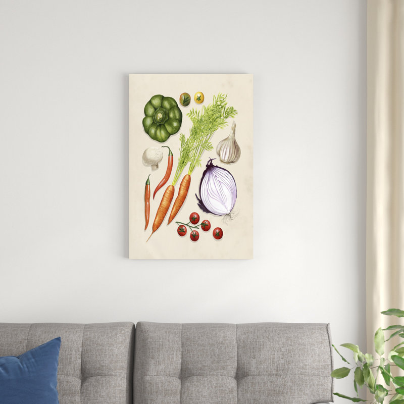 "Jardin de légumes II" par Grace Popp - peinture sur toile tendue, H 30 po x l 20 po x P 1,25 po