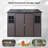 Abri de rangement extérieur en résine 8x6 brun avec 2 fenêtres