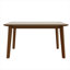 Table de salle à manger en bois massif, table de ferme rectangulaire pour 4 personnes, finition brun ton bois de 47 pouces, style minimaliste rustique pour la cuisine ou la salle à manger