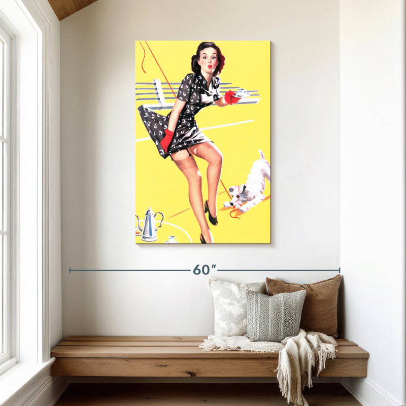Leisha tout attaché pin-up rétro, H 45 po x l 30 po
