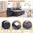 Hallam 84.6'' Oversized Upholstered Loveseat Sofa, Comfy Corduroy Velvet Cloud Couch, Modular Combo Loveseat With 2 Ottomans-477712656