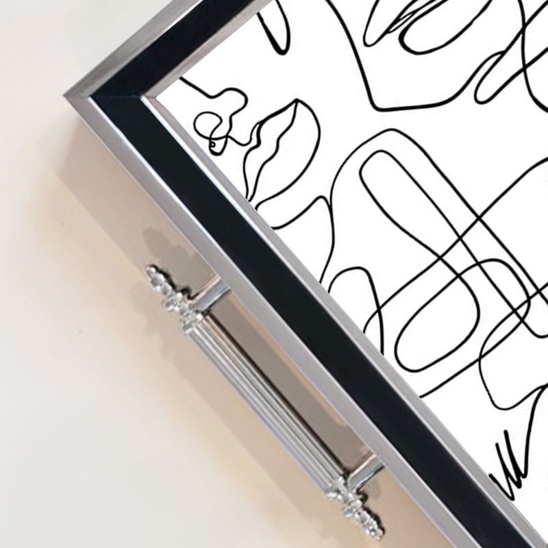 Elegant Glass Tray, 19.7 x 11.4 x 1.4 inches | 100% Durable Glass Construction | Easy to Clean with Damp Cloth | Ideal for Serving, Decorative Display, and Organizing | Stylish Addition to Home Décor