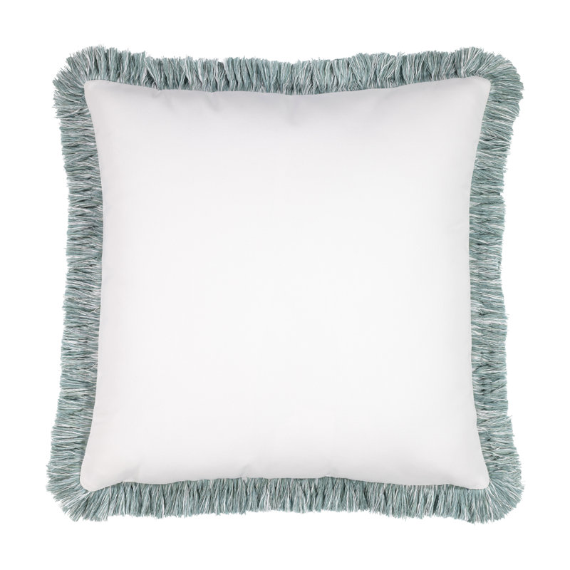 Dragonfly Square Indoor/Outdoor Throw Pillow, Blue/Green/White