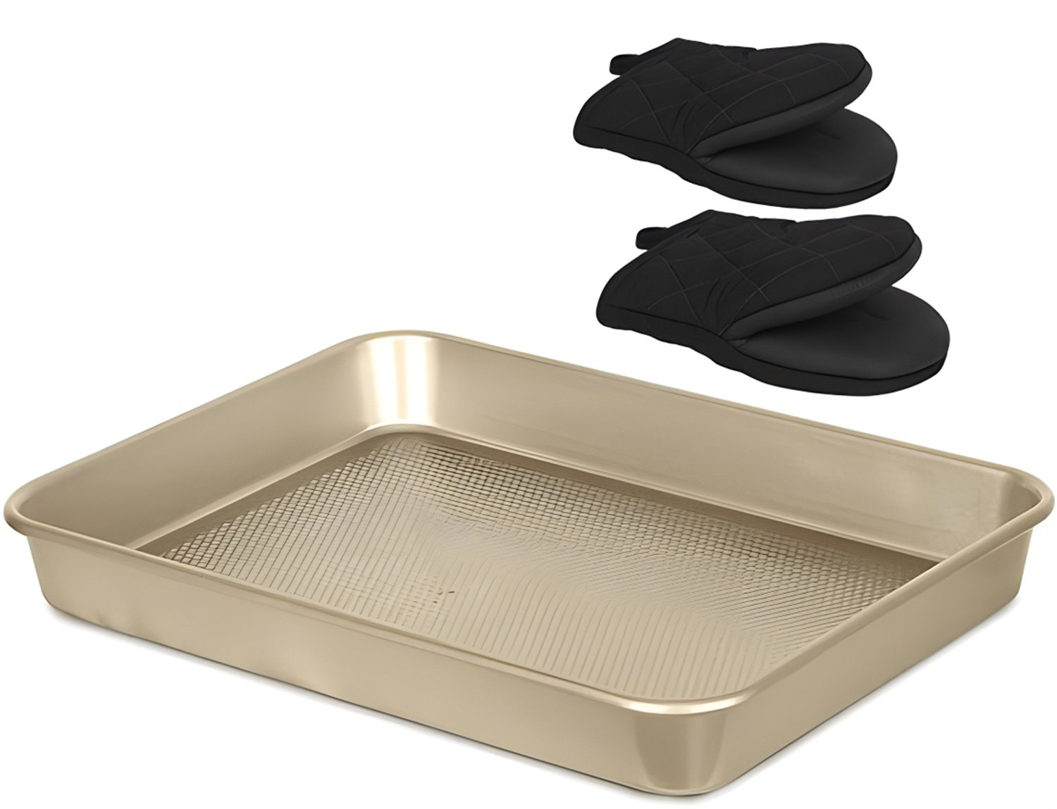 Velaze 8-Piece Stainless Baking Tray with Rack Set (4 Pans + 4