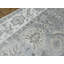Tapis unique en soie noué à la main gris / ivoire 9 pi x 12 pi Broadhurst