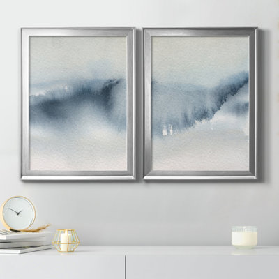 Summer Rain I - ensemble de 2 reproductions d'art sur toile encadrées