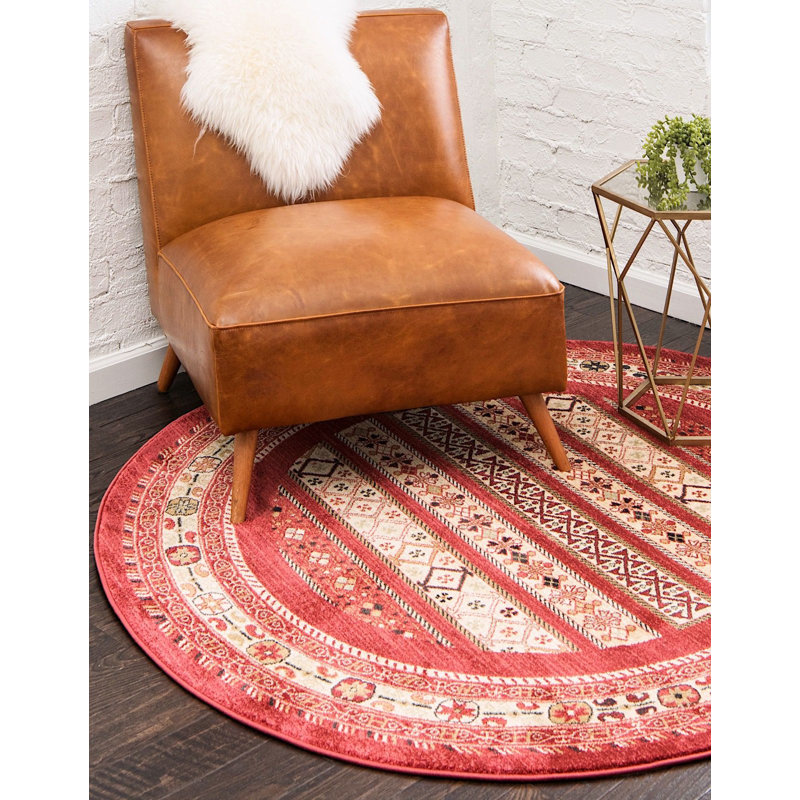 Frederica Abstract Indoor Rug, Round 6'