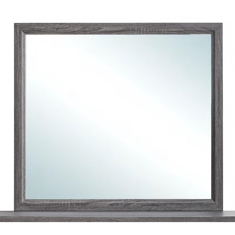 Mirror, 35" x 39", Gray, Rectangle