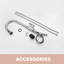 Robinet de cuisine à grande arche, acier inoxydable, nickel brossé, poignée simple, douchette extractible | Idée de cadeau