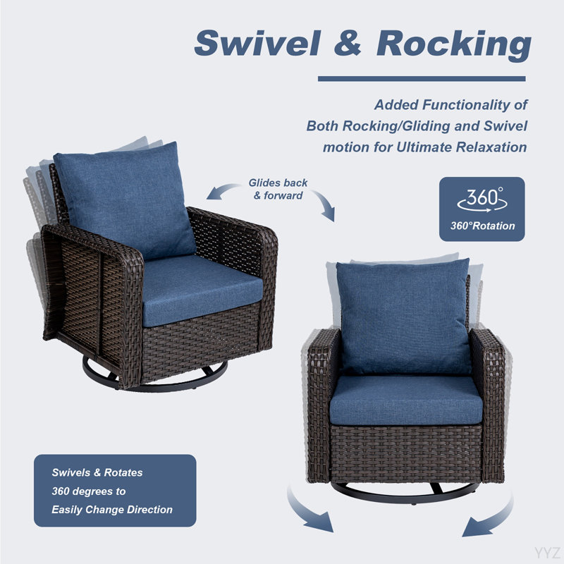 Two Swivel Chairs + A Side Table