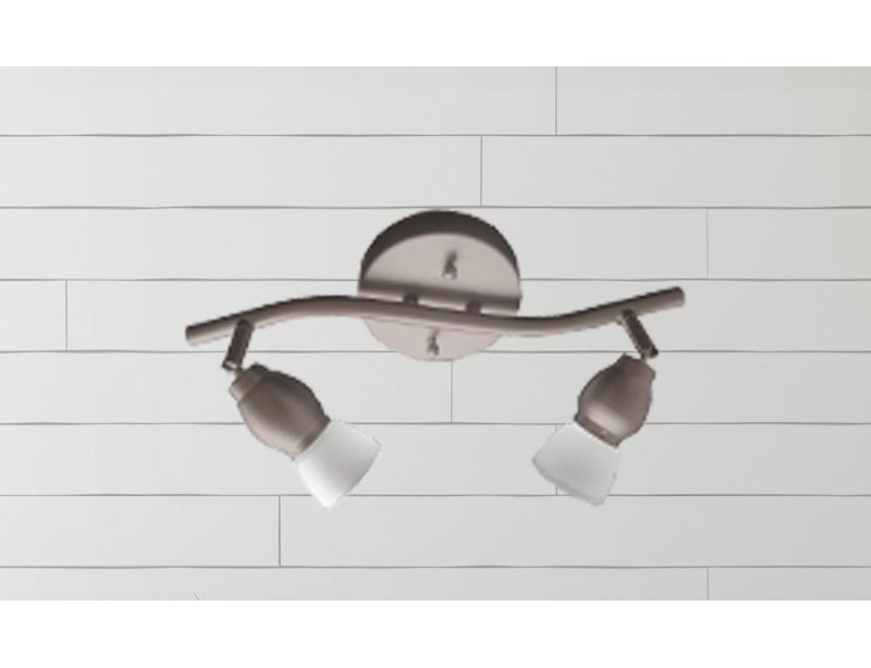 Bentley 15'' 2 -Light Fixed Track Track Kit, Brushed Pewter