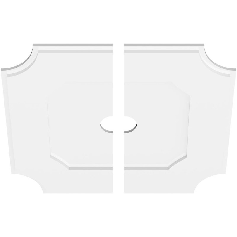 Médaillon de plafond en PVC de qualité architecturale Hoover, H 1 po x l 30 po x P 30 po, 3" ID, Two Piece