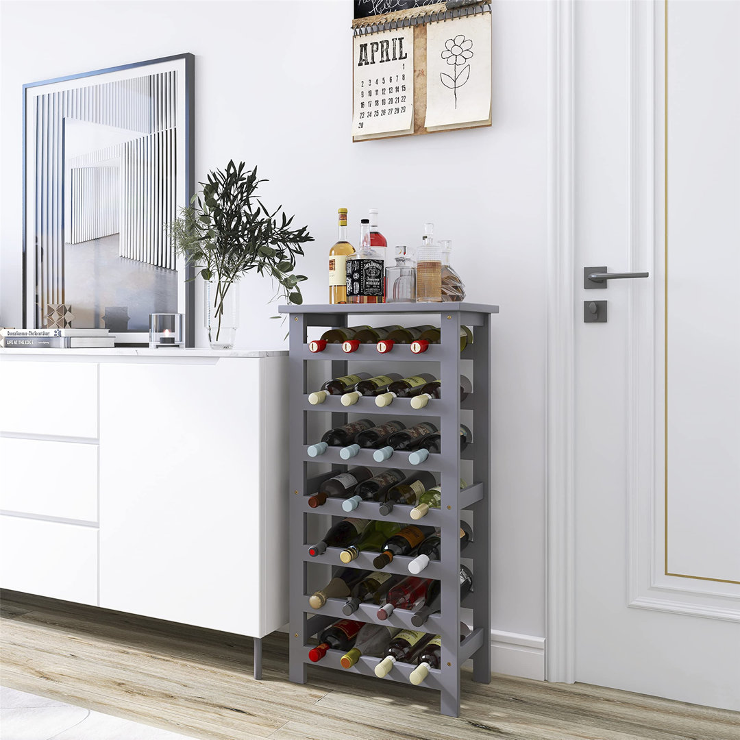Bamboo Wine Rack Storage Shelves For Kitchen, Pantry, Cellar, Bar