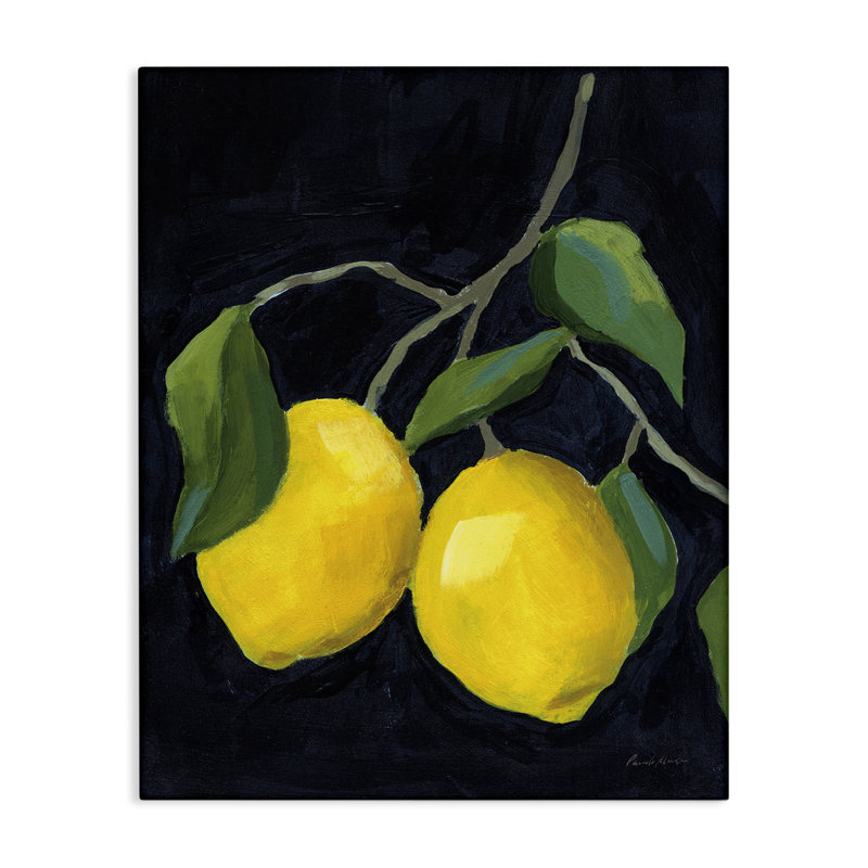 "Deux citrons luxuriants" par Pamela Munger, H 48 po x l 36 po