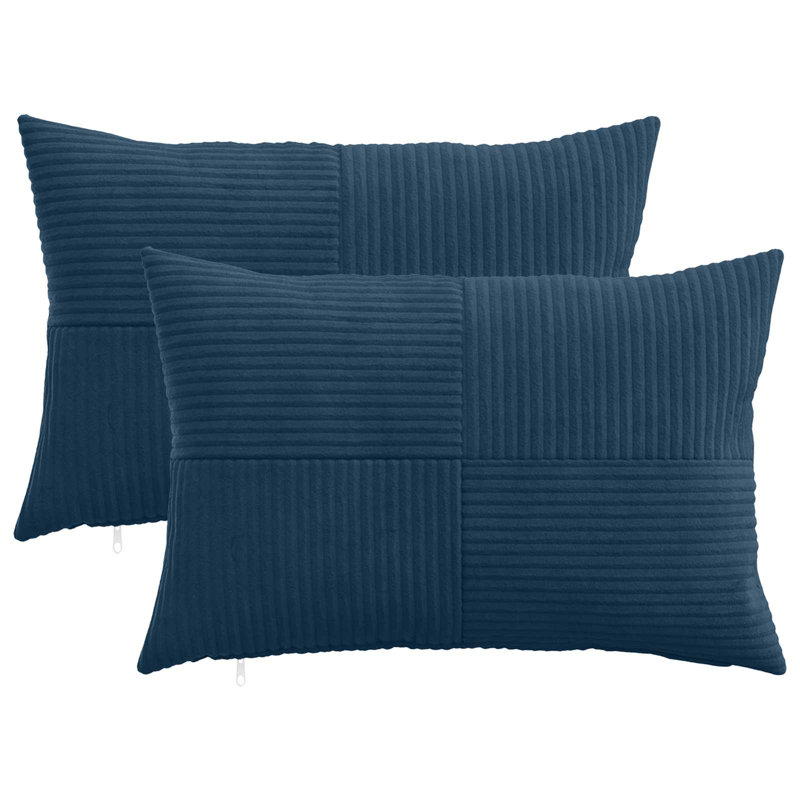 Navy Blue Cushion Cover, Rectangle 50cm H x 70cm W, Navy Blue