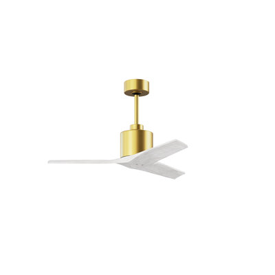 Mollywood - 42" Ceiling Fan - Textured Bronze Finish - Matte Black Blades