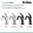 Kraus Arlo Single Hole 1-Handle WaterSense Bathroom Sink Faucet with Drain and Deck Plate-50585526